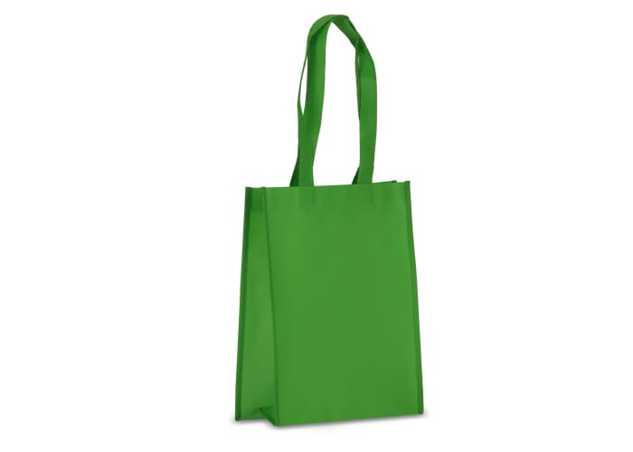 Tote-bag promotionnel avec soufflet rPET laminé non tissé 105g Vert clair